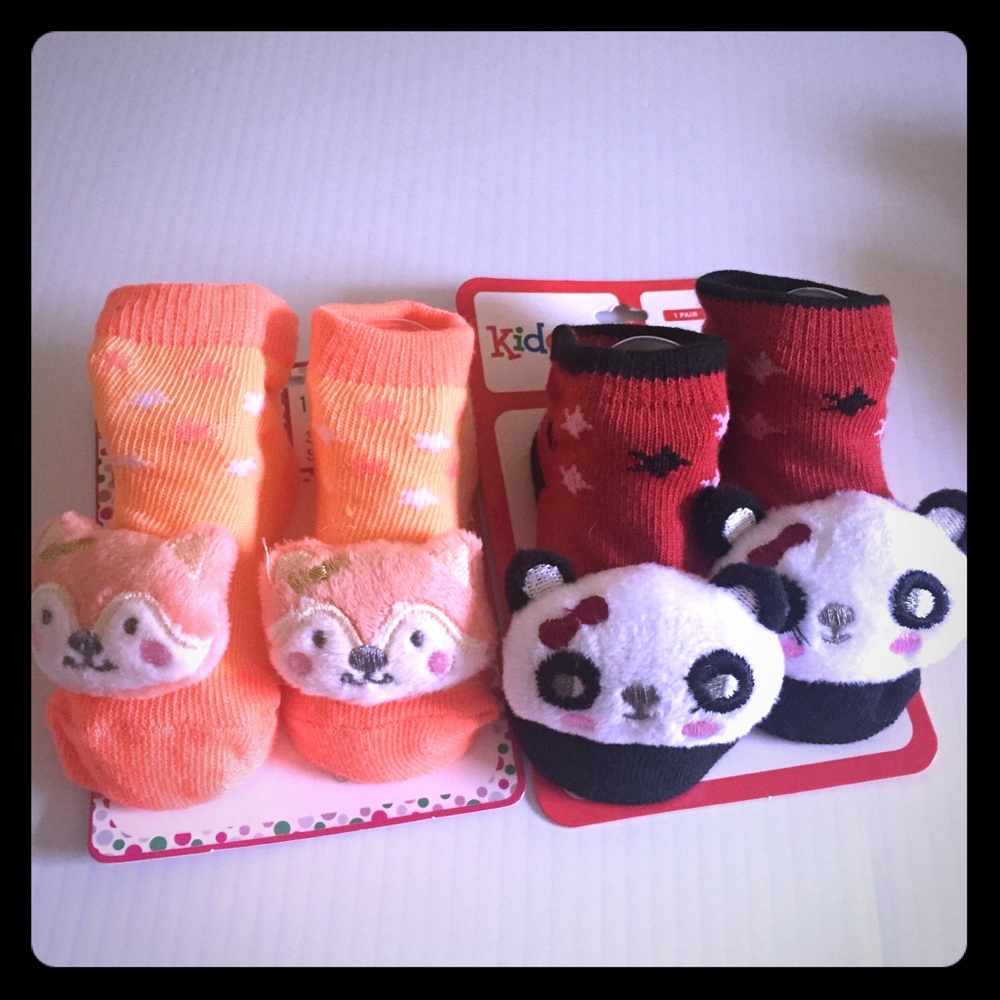 3D Baby 2 Pack Socks NWT